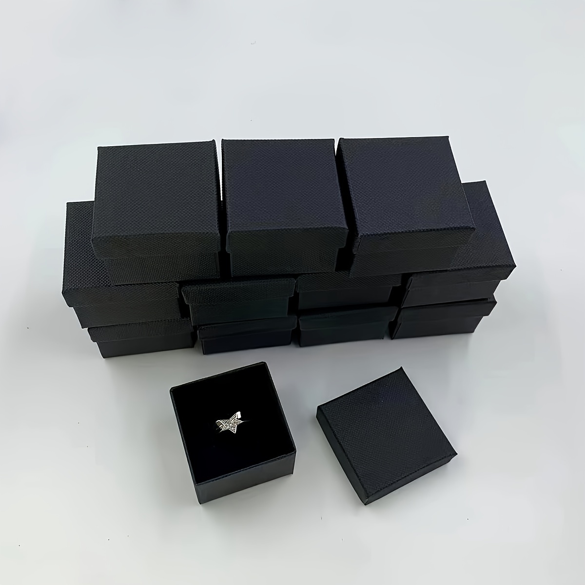 Classic Style Ring Box Set, 12pcs Jewelry Packaging
